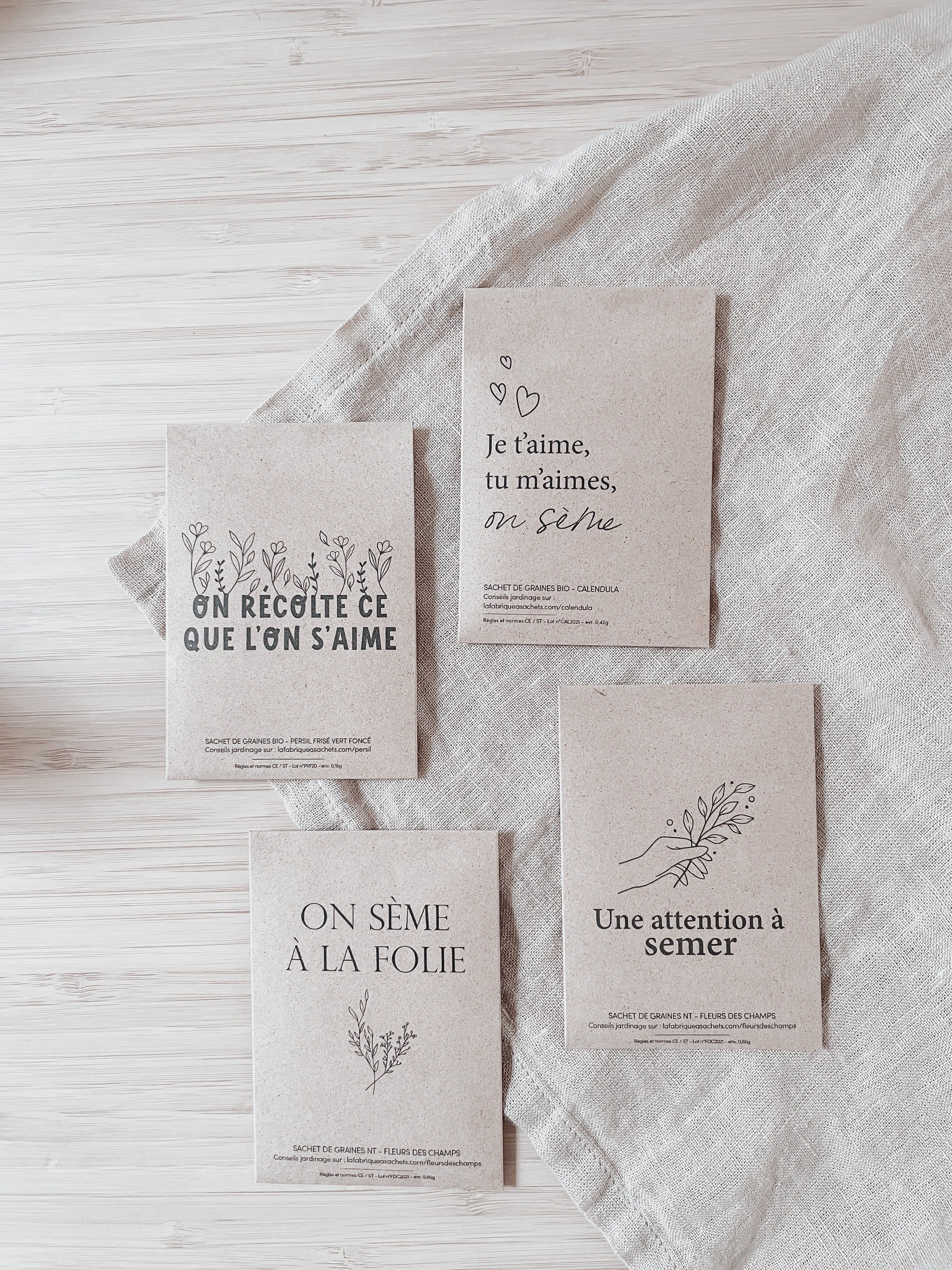 Seed packets for sowing love